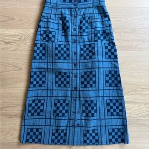 Ace & Jig Blue Checkered Skirt